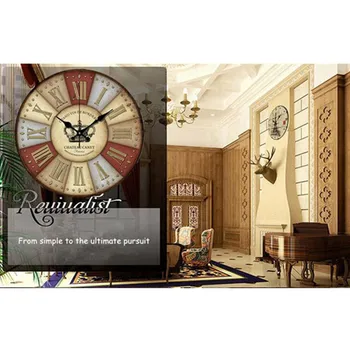 Drevené remeselné hodiny Veľká obývacia izba nástenné hodiny Európskej Záhrada hodiny tvorivé umenie, nástenné hodiny hodinky moderné stlmiť jednoduchý kvet