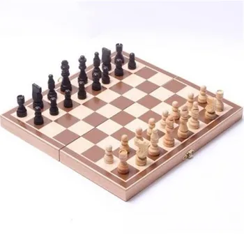 Drevené šachy, high-grade šach, skladania Medzinárodnej Šach Dosková Hra 29 cm x29cm Skladacia Deti Darček Zábava Hot