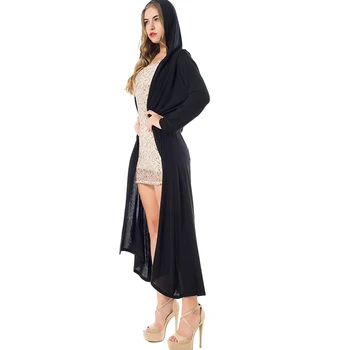 Drop shipping veľké veľkosti 2017 módy nové tenké dlhé vesty žien s kapucňou maxi open steh svetre coats Asymetrický outwear