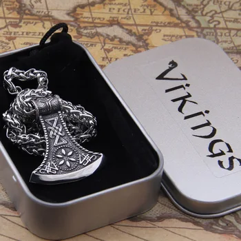 Dropshiping nový príchod nehrdzavejúcej ocele Viking Sekera rune prívesok náhrdelník mužov darček