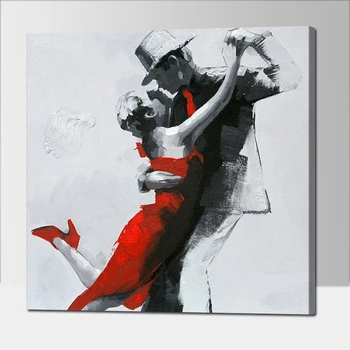 Dropshipping Domáce Dekorácie Muž a Žena Tanečník olejomaľba Frameless Wall Art Obrázok Handmade olejomaľba Na Plátne