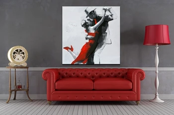 Dropshipping Domáce Dekorácie Muž a Žena Tanečník olejomaľba Frameless Wall Art Obrázok Handmade olejomaľba Na Plátne