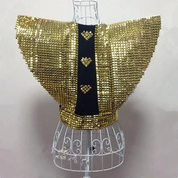 DS kostýmy žena DJ štýl šumivé odseku brnenie Habergeon golden flower style kostým Vysokej kvality doprava zadarmo spevák