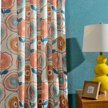 DSinterior farebné moderný dizajn, tlač polyester bavlna opony pre obývacej izbe alebo v spálni