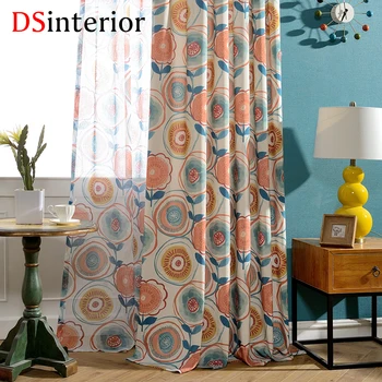 DSinterior farebné moderný dizajn, tlač polyester bavlna opony pre obývacej izbe alebo v spálni