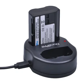 DuraPro 2ks EN-EL15 ENEL15 SK EL15 + USB Duálna Nabíjačka pre Nikon D800E D800 D600 D7100 D7000 D7100 V1 mb-d14 batérie batérie