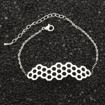 Dutou Šesťhrannou Honeycomb Kúzlo Náramok Z Nerezovej Ocele Geometrické Deformácii Manžetový Ženy Muži Módne Šperky Štúdia Darček