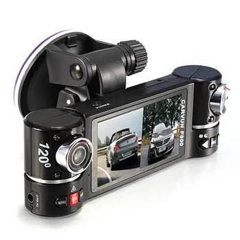 Duálny Objektív Auto Fotoaparát Vozidla DVR Dash Cam Dve Objektív, Video Rekordér F600