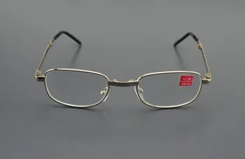 DVA PÁRY! Prenosné zlatý kovový rám klasické skladacie okuliare na čítanie s pásom prípade +1 +1.5 +2 +2.5 +3 +3.5 +4. 918