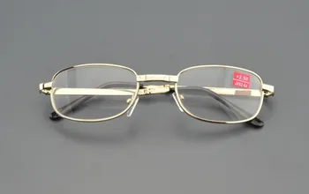 DVA PÁRY! Prenosné zlatý kovový rám klasické skladacie okuliare na čítanie s pásom prípade +1 +1.5 +2 +2.5 +3 +3.5 +4. 918