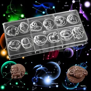 Dvanásť súhvezdí tvar pečiva čokoláda, formy , kuchyňa polykarbonátu čokoláda formy DIY čokoláda formulár maker Pečivo Nástroje