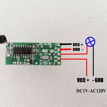 Dvere Otvárač Mini Diaľkové Prepínanie Malým Objemom Prijímač Relé DC 12V 2A zapínacieho Kontaktu bezdrôtový prepínač na vypnutie obvodu RF POŽIADAŤ RX
