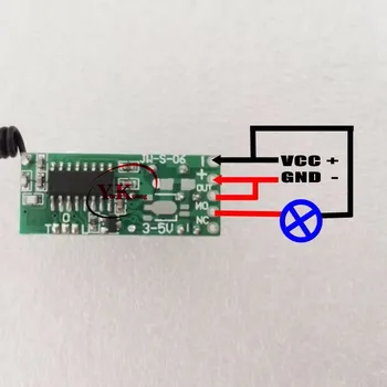 Dvere Otvárač Mini Diaľkové Prepínanie Malým Objemom Prijímač Relé DC 12V 2A zapínacieho Kontaktu bezdrôtový prepínač na vypnutie obvodu RF POŽIADAŤ RX