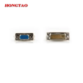 DVI-I 24+5 Mužov HD 15 Pin VGA, SVGA Žena grafickú Kartu Monitor LCD Converter Adaptér Bielej AQJG