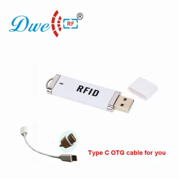 DWE CC RF USB RFID Čítačku Pre Android Mini 125khz TK4100 alebo 13.56 mhz MF NFC Prenosný Skener Typ C P01