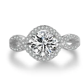 Dámy Jemné Šperky S925 Šterlingov Strieborné Prstene Pre Ženy Krútiaci Moment Rameno Krúžok Svadobné Svadobné Šperky, Zásnubné Luxusné Príslušenstvo