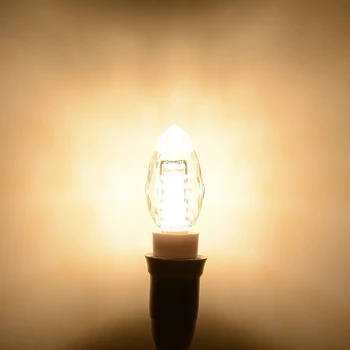 E14 2835 75LEDs Stmievateľné Crystal prívesok svetlo sviečky svetlá Podobné žiarovka 60W LED Lampa 220V Ampoule led žiarovka Luz