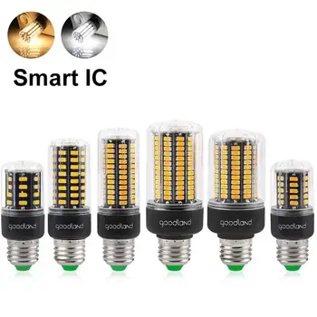 E27 LED Lampa Smart IC E14 LED Žiarovka SMD5736 AC 85V-265V 3.5 W 5W 7W 9W 12W 15W 20W Žiadne Blikanie Luster Kukurica Svetlo PRE Home Decor