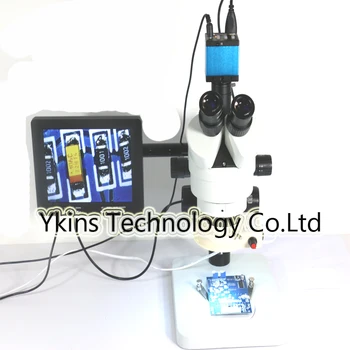 Eakins značky 7X-90X Trinocular stereo mikroskopom+14MP HDMI USB Priemyselné Kamery s 8 palcový monitor