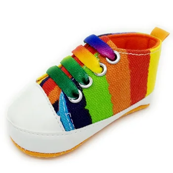 E&Bainel Detská Športová Obuv Módne Rainbow Plátno Topánky Mäkké Dieťa Prvý Chodci Bežné Batoľa Detská Obuv Chlapci Dievčatá Tenisky