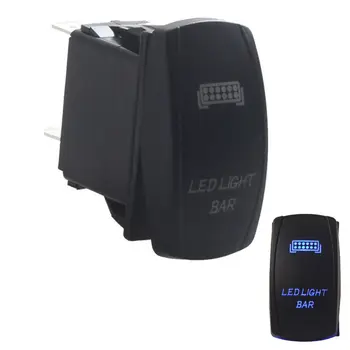 EE podporu 12V 20A Laser Tlačidlo Rocker Prepínač, Modré LED Panel Svetlo Auto Auto Styling XY01