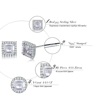 Effie Kráľovná 925 Sterling Silver Stud Náušnice Pre Ženy, Módne, Elegantné Party Zirkón Šperky Jedinečný Dizajn BE24