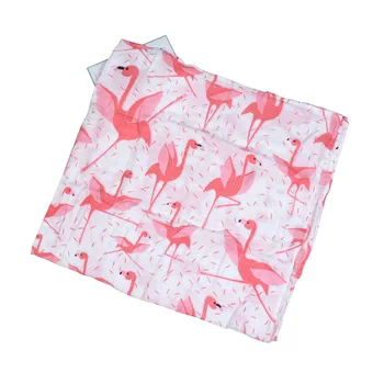 EGNAO DIEŤA Flamingo Organické Mušelínu, Bambus, Bavlna Detská Deka Plienky Obálky Pre Vypúšťanie Novorodencov Zábal Posteľnú Bielizeň