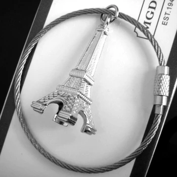 Eiffelova Veža oceľové laná keychain vysokej kvality llaveros prívesok na inovatívne portachiavi chaveiro feminino doprava zadarmo