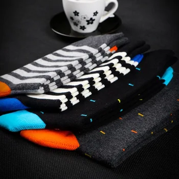[EIOISAPRA]Britský Štýl Šťastný Ponožky Mužov Bod/Prekladané Skateboard Hip Hop Ponožky Harajuku Bežné Meias Unisex Calcetines Hombre