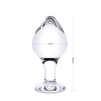 EJMW Sklo Análne Korálky Zadok Plug Veľké Veľkosti Pyrex Glass Análne Dildo Sexuálne Hračky Pre Ženy Muži