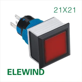 ELEWIND 22 mm osvetlené momentálne tlačidlo spínača (PB223PF-11D/R/12V/IP65)