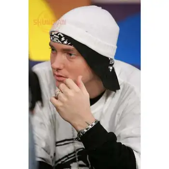 Eminem Plagát, Tlač Hodvábne Tkaniny Tlače Plagát, Tlač Tkaniny Tkaniny Stene Plagát Vlastné Satin Plagát YF-&44