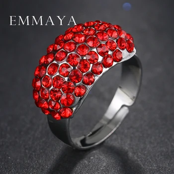 Emmaya výrobnú Cenu Červená Modrá Biela Žltá Ružová Krúžok Svadobné Prst Crystal Krúžok Značky Šperky pre Ženy