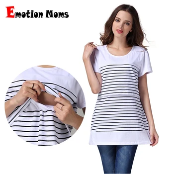Emócie Moms Nový bežné Materskej regnancy Dojčenie oblečenie pre tehotné ženy, Dojčiace top Materskej Topy kŕmenie T-shirt