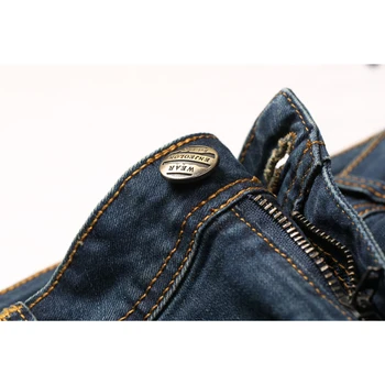 Enjeolon značky najvyššej kvality dlhé ležérne nohavice, džínsy mužov, bavlnené oblečenie mužov Príčinné modrá jeans Nohavice K6003