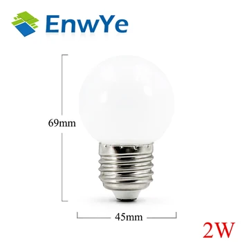 EnwYe LED Žiarovka Žiarovka E27 3W 6W 9W 12W 220V Smart IC Real Power Studená Biela/Teplá Biela Lampada Ampoule Bombilla LED