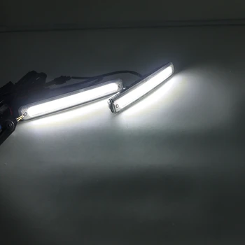 Eonstime 12V/24V 2 ks COB LED Auto Styling DRL Denné Beží Zdroj Svetla čelová Lampa Biela Hmlové Svetlá 12W 180 mm vypnite svetlá
