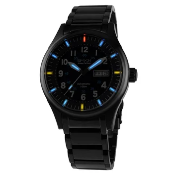 EPOCH 7009G vodotesné 100m trícia plyn modrý svetelný mens business automatické mechanické hodinky