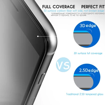 ESVNE 2ks/veľa 3D soft edge úplné pokrytie Tvrdeného skla pre iphone 6 skla 6s Plus iphone 6 Screen Protector 9H Tvrdosť Filmu