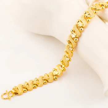Ethlyn Veľkoobchod ženy romantické Srdce náramok šperky zlatá farba Dubaj/Etiópskej/Africkej ženy darček šperky B011