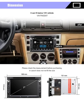 Eunavi 2din Auto DVD Prehrávač, GPS Navigáciu Pre VW Transporter T5 PASSAT B5 Golf 4 Polo Bora, Jetta Sharan 2004 2005 2006 2007 2008