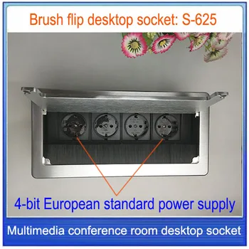 Euro konektor/desktop zásuvka /hliník zliatiny zásuvky,Európskej štandardnej elektrickej zásuvky/ Stolový Zásuvky/Môže byť prispôsobený zásuvka S-625