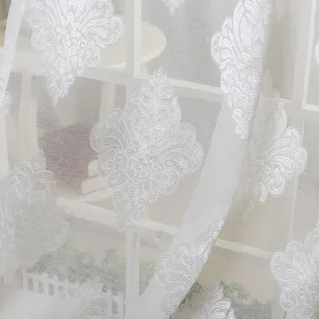 Európsky Štýl Luxusné Okno Opony Vytlačené Tylu Textílie Pre Závesy Obývacia Izba Priesvitné Záclony Domáce Dekorácie 1 KS/veľa