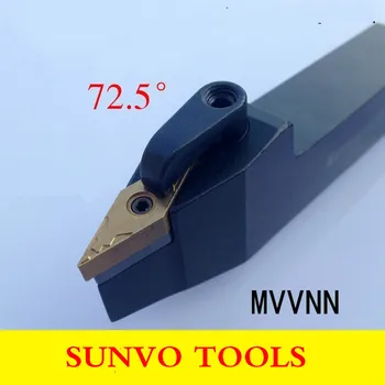 Externé nástroje na sústruženie, MVVNN-1616H16/2020K16 CNC držiaka nástroja Pomocou VNMG160404 VNGT160404/160408 vložiť MVVNN1616H16/MVVNN1616K16