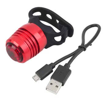 Eycocci USB Nabíjateľné 3-Režim Bicykel Bicykel Chvost Zadné Výstražné Červené Svetlo svetlo S USB Kábel
