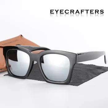 Eyecrafters Módne Ženy, Luxusné Značky Dizajnér Dámske Slnečné Okuliare Retro Vintage Dámy Námestie Zrkadlové Okuliare Odtiene Čiernej