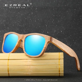 EZREAL Nové Módne Výrobky Muži Ženy Du Drevené, Bambusové slnečné Okuliare HD Polarizované au Retro Vintage drevený Rám Ručné