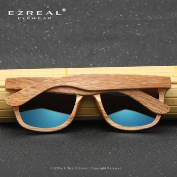 EZREAL Nové Módne Výrobky Muži Ženy Du Drevené, Bambusové slnečné Okuliare HD Polarizované au Retro Vintage drevený Rám Ručné