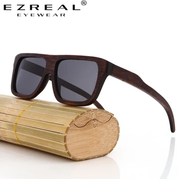 EZREAL Pohode Drevené, Bambusové slnečné Okuliare Mužov Drevené Slnečné okuliare Ženy Značky Dizajnér Pôvodné Drevené Okuliare Oculos de sol masculino