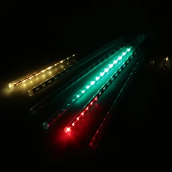 EÚ Plug Mix Farieb meteorický dážď Dážď LED Svetlo String 8 Rúrky 30 cm, Padajúci Sneh Pásy Festival Garde Strom Dekorácie